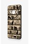 Redmi A3 Compatible Vintage Black Cat Pattern Silicone Case - 3