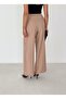 Women's Double Fabric Chinese Button Detailed Wide Leg Pants - 7