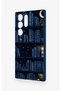 Samsung S23 Ultra Compatible Night-Themed Bookshelf Patterned Silicone Case - 4