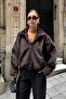 Women's Stand Collar Faux Fur Jacket
