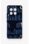 Tecno Camon 30 Compatible Night-Themed Bookshelf Patterned Silicone Case - 4