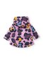 Girl's Purple Glittery Raincoat with Fleece Inside - 2