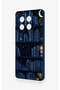 Tecno Camon 30 Compatible Night-Themed Bookshelf Patterned Silicone Case - 3