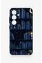 Samsung S24 Compatible Night-Themed Bookshelf Patterned Silicone Case - 2