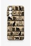 Samsung A16 Compatible Vintage Black Cat Patterned Silicone Case - 2