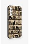 Samsung A34 Compatible Vintage Black Cat Patterned Silicone Case - 4
