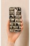 Oppo A9 2020 Compatible Vintage Black Cat Patterned Silicone Case