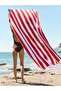 Coast Pocketed Beach Towel Red-White - 2