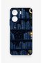 Redmi 13C Compatible Night-Themed Bookshelf Patterned Silicone Case - 2