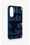 Samsung A27 Compatible Night Themed Bookshelf Patterned Silicone Case - 3