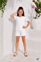 Ecru Girls' Polka Dot Patterned Badili Shorts Set 24628 - 4