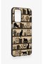 Oppo A55 Compatible Vintage Black Cat Patterned Silicone Case - 3