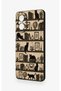 Realme 12 Lite Compatible Vintage Black Cat Patterned Silicone Case - 4