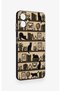 Samsung A06 Compatible Vintage Black Cat Patterned Silicone Case - 3