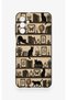 Samsung A04S Compatible Vintage Black Cat Patterned Silicone Case - 3