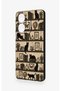 Realme C55 Compatible Vintage Black Cat Patterned Silicone Case - 4