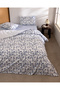 Marcelline Double 100% Cotton Ranforce Printed Bed Sheet and Duvet Cover Set - Navy Blue - 2