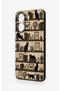 Redmi 13C Compatible Vintage Black Cat Pattern Silicone Case - 4