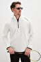 Printed Half-Zip High-Neck Sweatshirt - 7