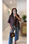 Milasa Brown Oversize Crop Jacket - 3