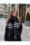 London |   Women's Black Gray Red Winter Shawl Scarf 50X190 cm |   Oversize Plaid Patterned Thick Soft Tassel Shoulder Shawl - 6