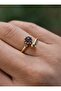 Handmade Ring with Amethyst Stone - Gold Color -