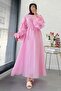 Long Lined Hijab Dress with Ruffled Sleeves Stylish Modern - 2