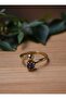 Handmade Ring with Amethyst Stone - Gold Color - - 3