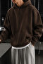 Men's Oversized Hooded Sweatshirt with Front Stitching Detail