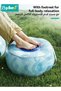 3-in-1 Inflatable Sofa with Footstool, Portable Bean Bag Chair, Lounge Chair with Matching Footrest, Waterproof Inflatable Recliner Chair Set, Ergonomic Air Sofa Couch for Indoor & Outdoor Activities, - 3