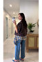 Milasa Brown Oversize Crop Jacket - 2
