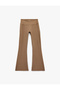 High Waist Slim Fit Flared Sports Leggings with Stitching Detail - 4