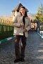 Water Wave Patterned Oversized Buttoned Coat - 2