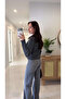 Diors Snow Wash Gray Knitwear Detailed Jacket - 3