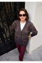 Karyağdi Rose Patterned Steel Knitted Tricot Women's Jacket - 2