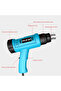 Heat Gun Variable Temp 60℃-600℃ for Crafts, Shrink Wrap - 2