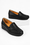 Tegy bone protruding genuine leather women's shoes black skin - 3