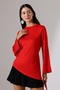 Women's Modal Asymmetrical Cut Spanish Sleeve Blouse - 5