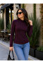 Timeless Elegance Women's Turtleneck Long Sleeve Modal Blouse with Ribbed Detail - 3