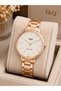 Women's Wristwatch Rose Gold Color Casual and Stylish Combination Japanese Machine Gift Boxed - 2