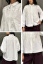 Cream Women's Embroidered Long Sleeve Shirt - 3