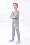 3 Thread Printed Boys' Double Pocket Crew Neck Sweatshirt Set - 3