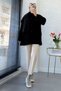 Premium Woolen Plush Women's Coat – Black - 8