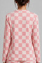 Women's Striped Regular Fit Pink Pajama Set 4691 - 6