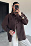 Brown Perry Women's Striped Oversized Shirt