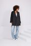 Women's Oversized Short Trench Coat with Epaulettes, Buttons, and Pockets - 6