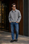 Men's Relax Fit Premium Jacket Cashmere Coat Gray
