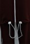 Zippered Elastic Two-Thread Top and Bottom Set - Burgundy - 3