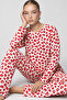 Women's Comfort Flexible Red Pajama Set 4686 - 2