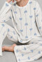 Women's Patterned Breathable Ecru Pajama Set 4690 - 5